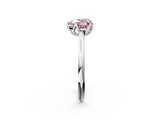 White gold Fancy Pink Heart  Solitaire Cathedral Diamond Ring with Six-Prong Setting_26
