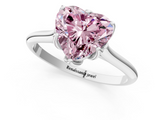 White gold Fancy Pink Heart  Solitaire Cathedral Diamond Ring with Six-Prong Setting_51