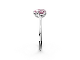 White gold Fancy Pink Heart  Solitaire Cathedral Diamond Ring with Six-Prong Setting_52