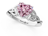 White gold Fancy Pink Heart  Solitaire Celtic Knot Engagement Ring with Four-Prong Setting_43