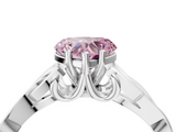 White gold Fancy Pink Heart  Solitaire Celtic Knot Engagement Ring with Four-Prong Setting_46
