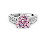 White gold Fancy Pink Heart  Solitaire Channel-Set Diamond Engagement Ring with Four-Prong Setting_32