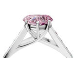 White gold Fancy Pink Heart  Solitaire Channel-Set Diamond Engagement Ring with Four-Prong Setting_36