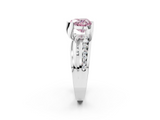 White gold Fancy Pink Heart  Solitaire Channel-Set Split Shank Ring with Tension Prong Setting_5
