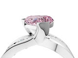 White gold Fancy Pink Heart  Solitaire Channel-Set Split Shank Ring with Tension Prong Setting_7