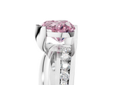 White gold Fancy Pink Heart  Solitaire Channel-Set Split Shank Ring with Tension Prong Setting_8