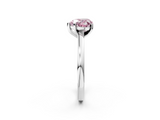 White gold Fancy Pink Heart  Solitaire Diamond Engagement Ring with Four-Prong Setting on a Classic Band_5