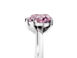 White gold Fancy Pink Heart  Solitaire Diamond Engagement Ring with Four-Prong Setting on a Classic Band_8