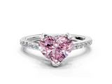 White gold Fancy Pink Heart  Solitaire Diamond Engagement Ring with Pave Band and Six-Prong Setting_20