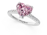 White gold Fancy Pink Heart  Solitaire Diamond Engagement Ring with Pave Band and Six-Prong Setting_21