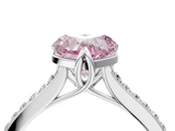 White gold Fancy Pink Heart  Solitaire Diamond Engagement Ring with Pave Band and Six-Prong Setting_24