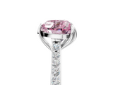 White gold Fancy Pink Heart  Solitaire Diamond Engagement Ring with Pave Band and Six-Prong Setting_25