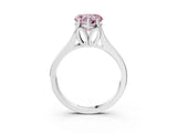 White gold Fancy Pink Heart  Solitaire Diamond Ring with Cathedral Band and Four-Prong Setting_69