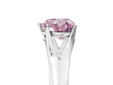 White gold Fancy Pink Heart  Solitaire Diamond Ring with Cathedral Band and Four-Prong Setting_71