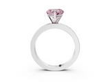 White gold Fancy Pink Heart  Solitaire Diamond Ring with Channel-Set Baguette Band and Four-Prong Setting_69