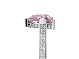 White gold Fancy Pink Heart  Solitaire Diamond Ring with Channel Set Band and Bezel Prong Setting_61