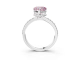 White gold Fancy Pink Heart  Solitaire Diamond Ring with Channel Set Band and Six-Prong Setting_51