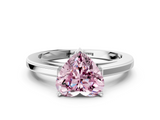 White gold Fancy Pink Heart  Solitaire Diamond Ring with Four-Prong Setting and Classic Band_3