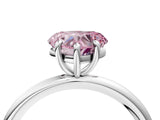 White gold Fancy Pink Heart  Solitaire Diamond Ring with Four-Prong Setting on a Plain Band_36