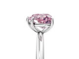 White gold Fancy Pink Heart  Solitaire Diamond Ring with Four-Prong Setting on a Plain Band_37