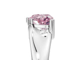 White gold Fancy Pink Heart  Solitaire Diamond Ring with Six-Prong Cathedral Setting_37