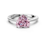 White gold Fancy Pink Heart  Solitaire Diamond Ring with Split Shank and Four-Prong Setting_20