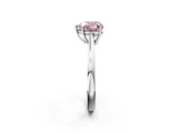 White gold Fancy Pink Heart  Solitaire Diamond Ring with Split Shank and Four-Prong Setting_22