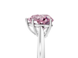 White gold Fancy Pink Heart  Solitaire Diamond Ring with Split Shank and Four-Prong Setting_25