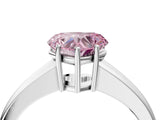 White gold Fancy Pink Heart  Solitaire Diamond Ring with Tapered Band and Four-Prong Setting_53