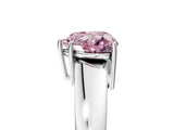 White gold Fancy Pink Heart  Solitaire Diamond Ring with Tapered Band and Four-Prong Setting_54