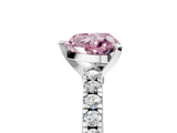 White gold Fancy Pink Heart  Solitaire Diamond with Pavé Band and Four-Prong Setting_67