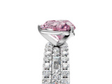 White gold Fancy Pink Heart  Solitaire Diamond with Pave and Channel Set Band_90