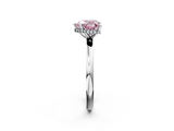 White gold Fancy Pink Heart  Solitaire Engagement Ring with Cathedral Band and Four-Prong Setting_23