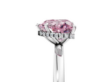 White gold Fancy Pink Heart  Solitaire Engagement Ring with Cathedral Band and Four-Prong Setting_26