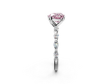 White gold Fancy Pink Heart  Solitaire Marquise Side Stone Prong Setting Ring_67