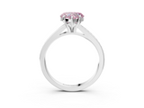 White gold Fancy Pink Heart  Solitaire Pavé Band with Four-Prong Setting_48