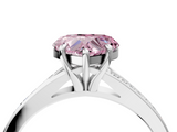 White gold Fancy Pink Heart  Solitaire Pavé Band with Four-Prong Setting_49