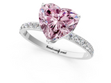 White gold Fancy Pink Heart  Solitaire Pavé Diamond Engagement Ring with Four-Prong Setting_40