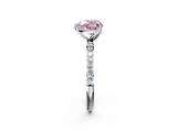 White gold Fancy Pink Heart  Solitaire Pavé Diamond Engagement Ring with Four-Prong Setting_41