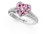 White gold Fancy Pink Heart  Solitaire Pave Split Shank Engagement Ring with Six-Prong Setting_36