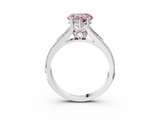 White gold Fancy Pink Heart  Solitaire Pave Split Shank Engagement Ring with Six-Prong Setting_38