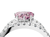 White gold Fancy Pink Heart  Solitaire Split Shank Pave Diamond Ring_48