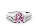 White gold Fancy Pink Heart  Solitaire Tension Set Diamond Ring_20