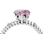 White gold Fancy Pink Heart  Solitaire Twisted Band Prong Set Engagement Ring_65