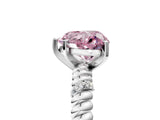 White gold Fancy Pink Heart  Solitaire Twisted Band Prong Set Engagement Ring_66