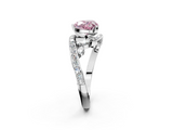 White gold Fancy Pink Heart  Solitaire with Pavé Twist Band and Four-Prong Setting_62