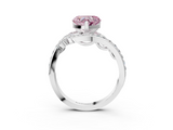 White gold Fancy Pink Heart  Solitaire with Pavé Twist Band and Four-Prong Setting_63