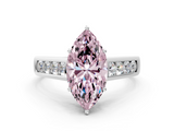 White gold Fancy Pink Marquise  Brilliant Channel-Set Solitaire Ring with Four-Prong Setting_20