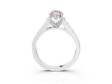 White gold Fancy Pink Marquise  Brilliant Cut Diamond Engagement Ring with Pavé Band and Four-Prong Setting_52