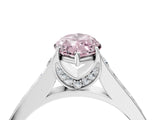 White gold Fancy Pink Marquise  Brilliant Cut Diamond Engagement Ring with Pavé Band and Four-Prong Setting_53